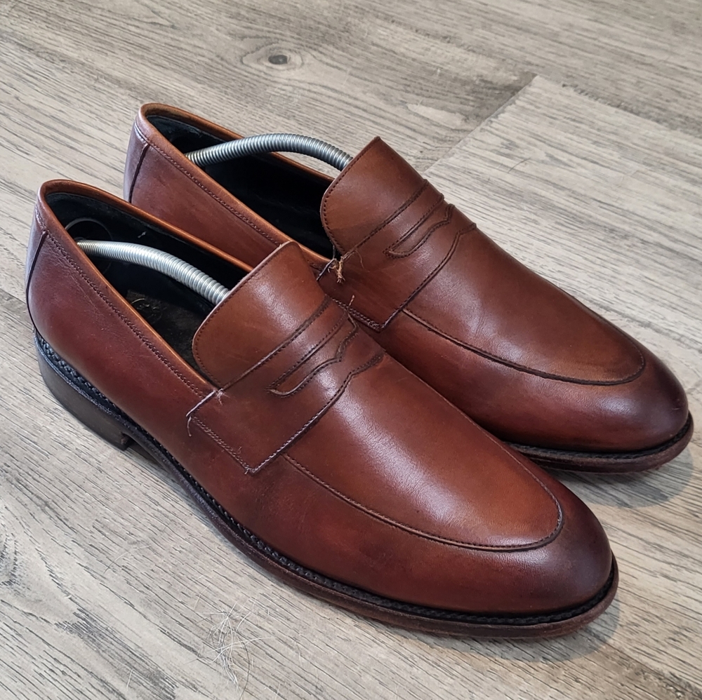 Thursday Boot Company Penny Loafers Brown Leather Handmade Size 12
